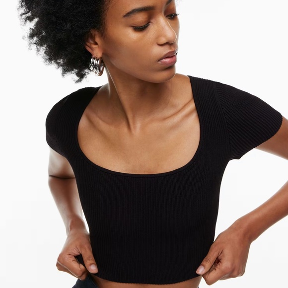 Aritzia Baboon Sculpt Knit Squareneck Top - Picture 2 of 4